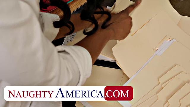 Olivia Jay fucks her way out of trouble in the Office