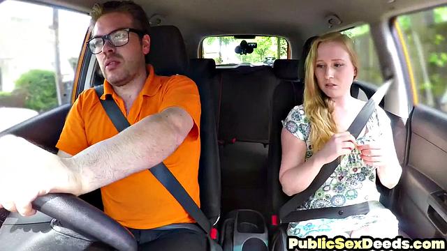 Petite babe bouncing on her teacher