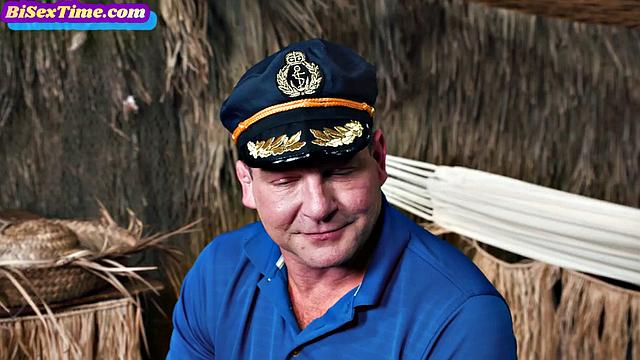 Horny babe cockriding bisex guys