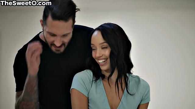 Hairy ebony babe gets eaten by lover