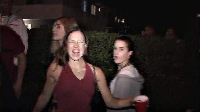 Partying college teens sucking dick