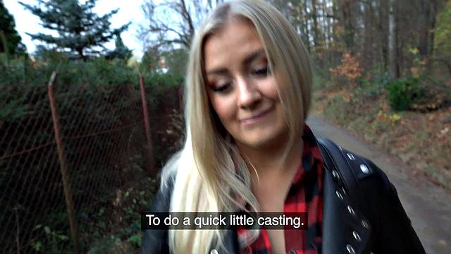 Picked Blonde doggystyled in POV