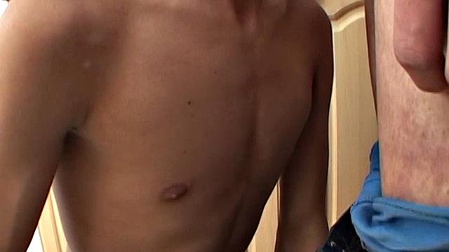 Jesid and Miguel are in the kitchen, realizing it's a room they've never been in. They're soon naked, sucking each other's big uncut dick.