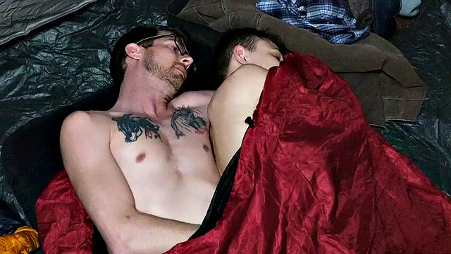 Kinky stepdaddy barebacks petite stepson in tent