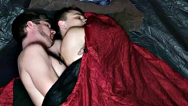 Kinky stepdaddy barebacks petite stepson in tent