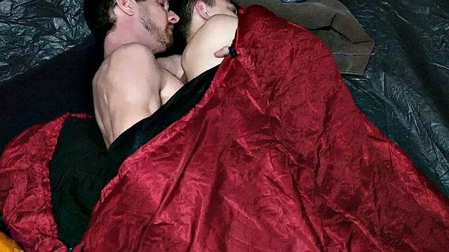 Kinky stepdaddy barebacks petite stepson in tent