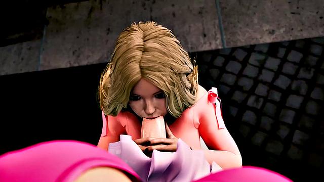 Futa3dX - Big Tittied Futa Fucks Blonde On The Terrace