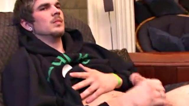 Lucky returns from the skateboard park and invites us to watch him stroke out. He takes off his pants and works on his dick, as he lubes up his asshole with a finger.