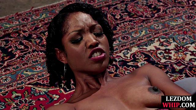 Ebony babe eaten out by horny bitch