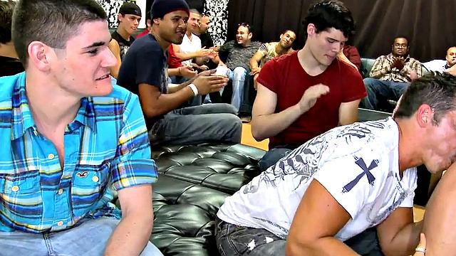 Party amateurs giving brain in public