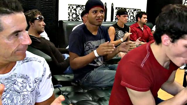 Party amateurs giving brain in public