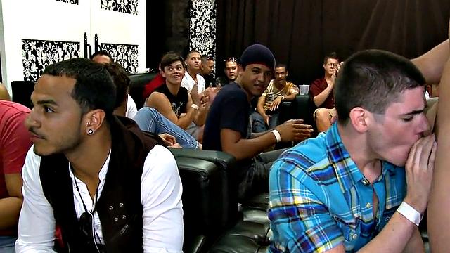 Party amateurs giving brain in public