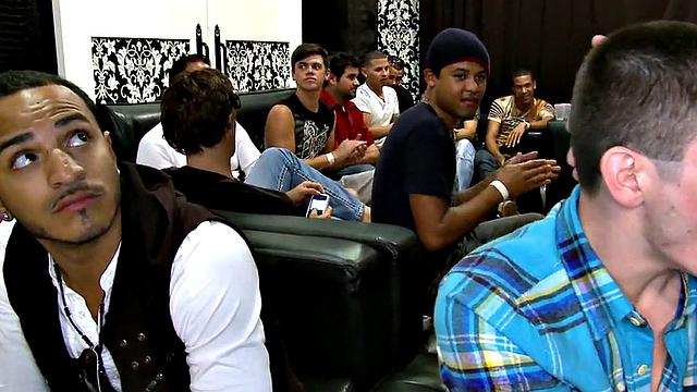 Party amateurs giving brain in public