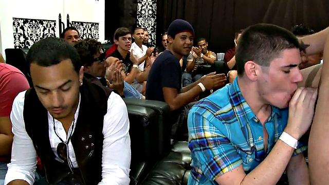 Party amateurs giving brain in public