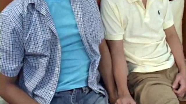 Our scene opens with Gee visiting Big in his flat. They are discussing school and plans for the summer. Big shows Gee some of his porn magazines and soon they are touching their meat.