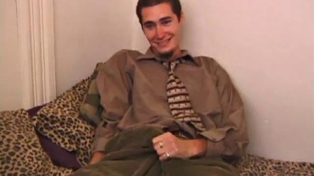 Lex is a straight boy, but he was really turned on watching another guy jerk off, so he jumped at the opportunity to do the same, on camera. Lex leans back, lets his mind wander and before long has a nice boner between his legs.