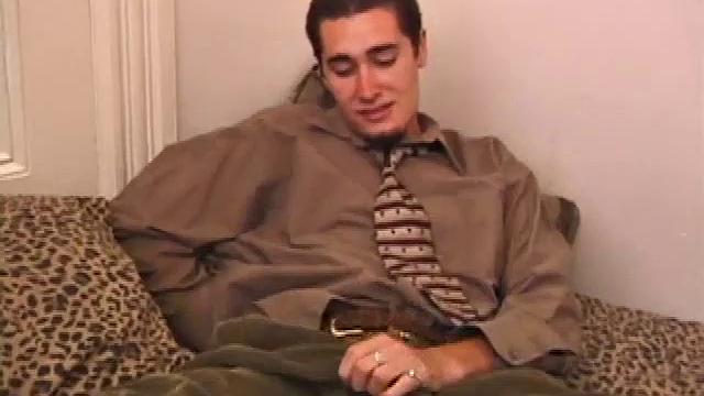 Lex is a straight boy, but he was really turned on watching another guy jerk off, so he jumped at the opportunity to do the same, on camera. Lex leans back, lets his mind wander and before long has a nice boner between his legs.
