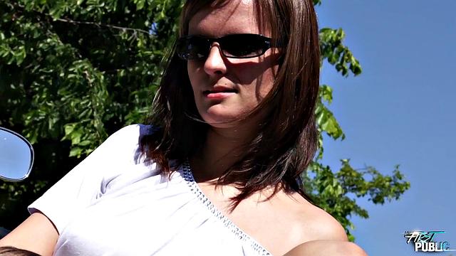 Rita Rides Cock And Gets Outdoors