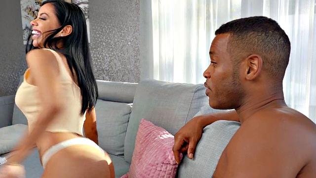 Big booty babe GF takes BBC deep in her shaved asshole