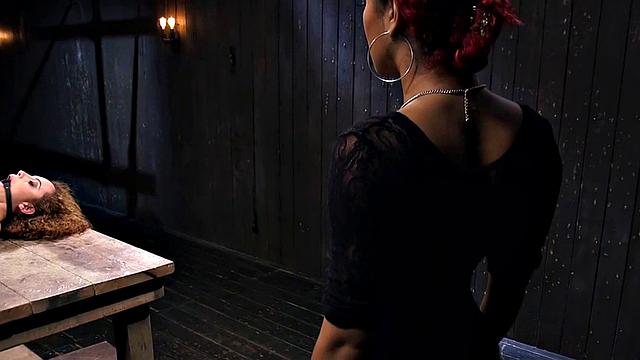 BDSM sub suffers whipping lesson by master and dominant