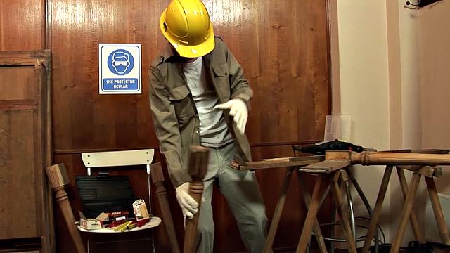 Facundo drops by to see how the carpentry is progressing, but these two young Latinos would rather get into each other's pants than talk about wood work.