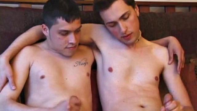 After kissing and feeling each other up the action gets hotter as Luno and Juice strip naked. Boys are experts at sucking dick and trade blow jobs before Juice kicks back on the sofa and Luno goes to work on that tight hairy asshole.