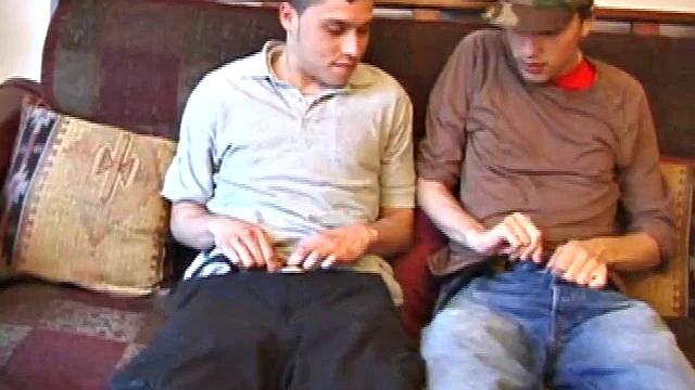 After kissing and feeling each other up the action gets hotter as Luno and Juice strip naked. Boys are experts at sucking dick and trade blow jobs before Juice kicks back on the sofa and Luno goes to work on that tight hairy asshole.