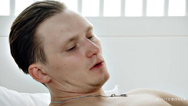 Blonde girl relaxing with anal sex