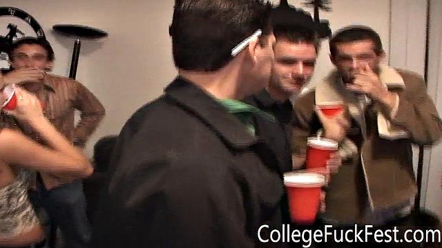 Frat slut getting fucked on the sink