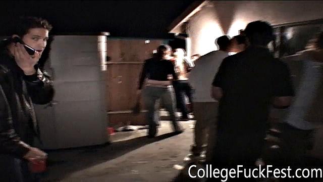 Frat slut getting fucked on the sink