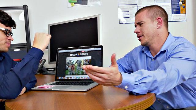 A hot employee get pounded hard by her boss in a wild office threesome