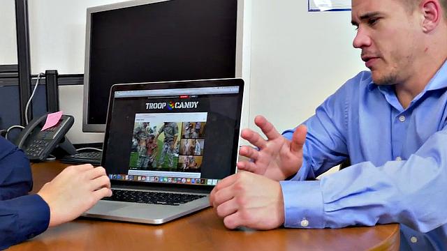 A hot employee get pounded hard by her boss in a wild office threesome