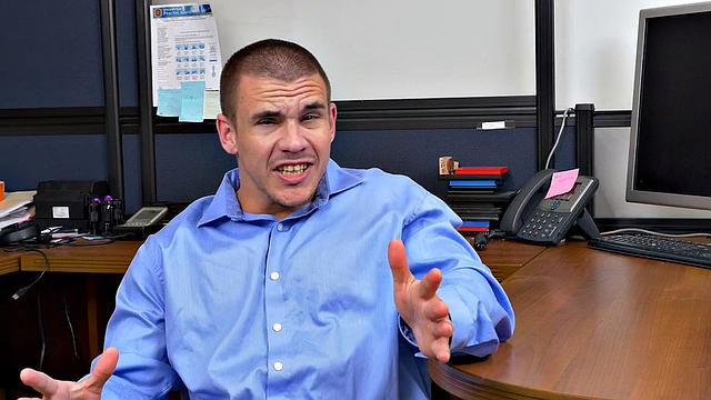 A hot employee get pounded hard by her boss in a wild office threesome