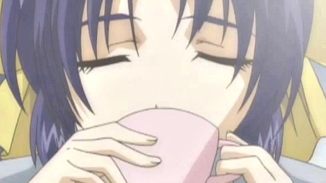 Busty hentai babe rides dick