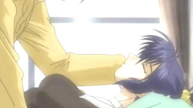 Busty hentai babe rides dick