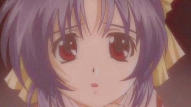 Busty hentai babe rides dick