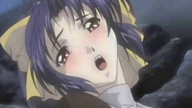 Busty hentai babe rides dick