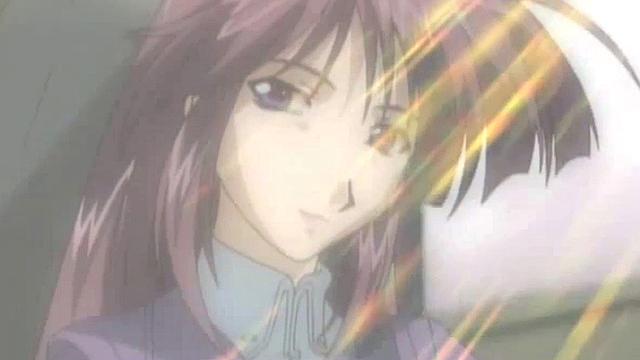 Busty hentai babe rides dick