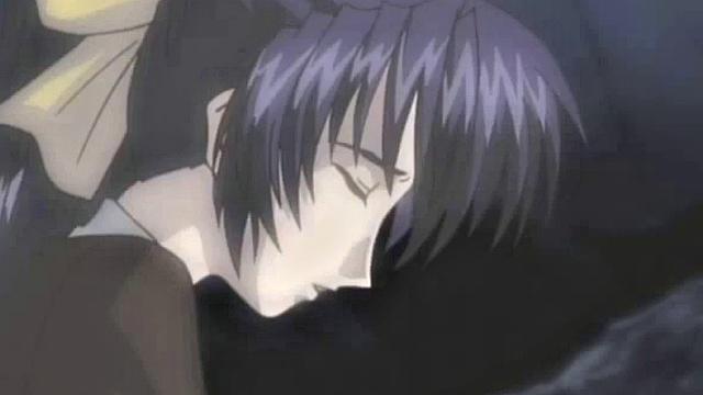 Busty hentai babe rides dick