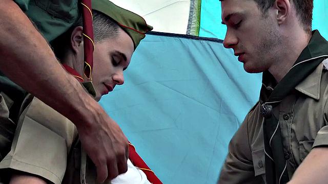 Twinks scout pounded by mature DILF