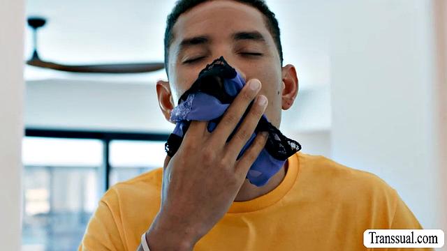 Caught my stepmom getting fucked by TS