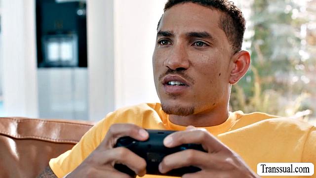 Caught my stepmom getting fucked by TS