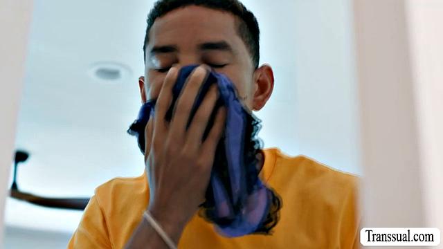 Caught my stepmom getting fucked by TS