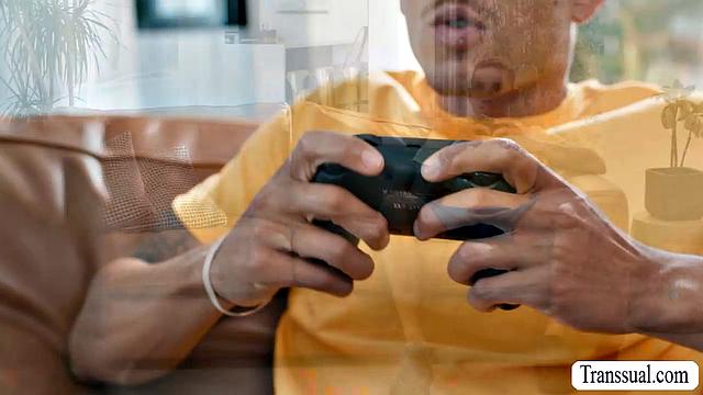 Caught my stepmom getting fucked by TS