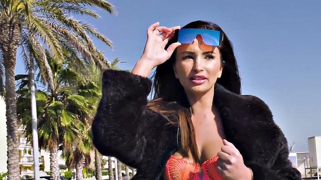 BWC's big tits and tight pussy get pounded outdoors after a public casting