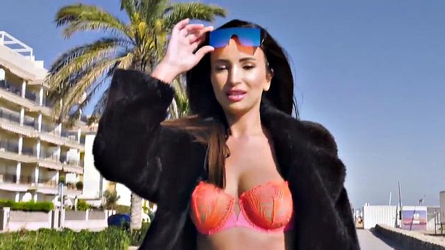 BWC's big tits and tight pussy get pounded outdoors after a public casting