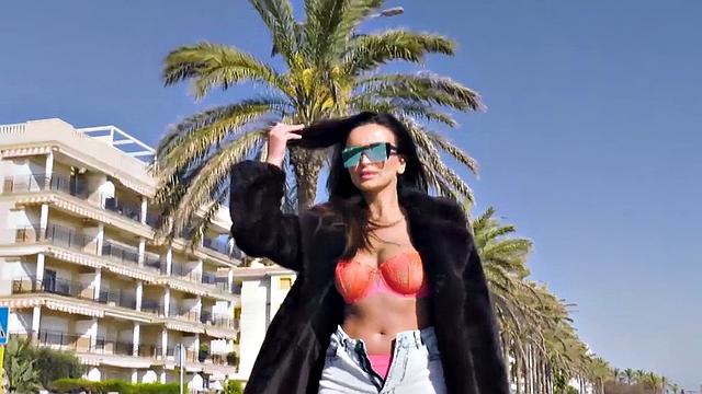 BWC's big tits and tight pussy get pounded outdoors after a public casting