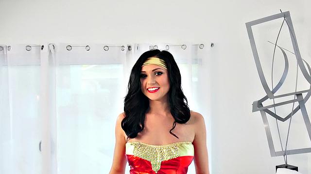 Latina cutie in POV action with deep throat, panties, and anal fingering