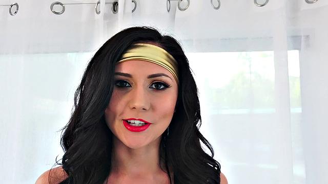 Latina cutie in POV action with deep throat, panties, and anal fingering