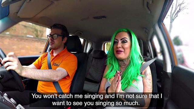 Busty student dickriding teacher before blowjob